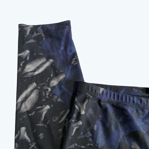 Allsaints Leggings Womens 6 Opium True Cobalt Blue and Black - Picture 3 of 11